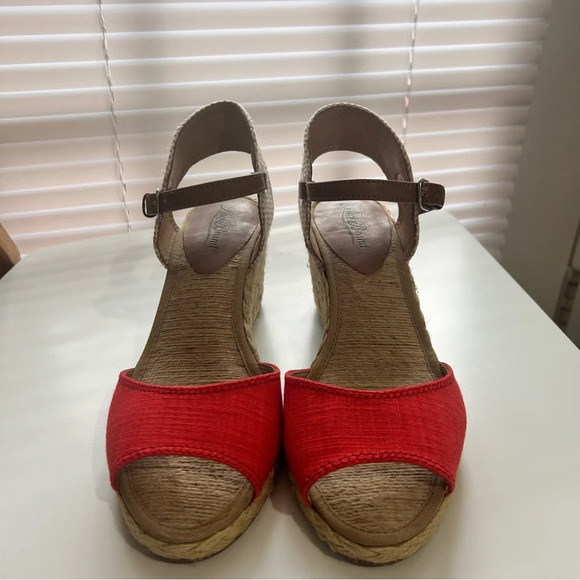 Lucky Brand Kyndra Espadrille Wedge Sandals in Cayenne 7.5 - Picture 2 of 8